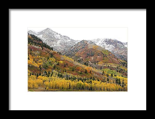 Utah Framed Print featuring the photograph Silver Lake Flat with Fall Colors - American Fork Canyon, Utah by Brett Pelletier