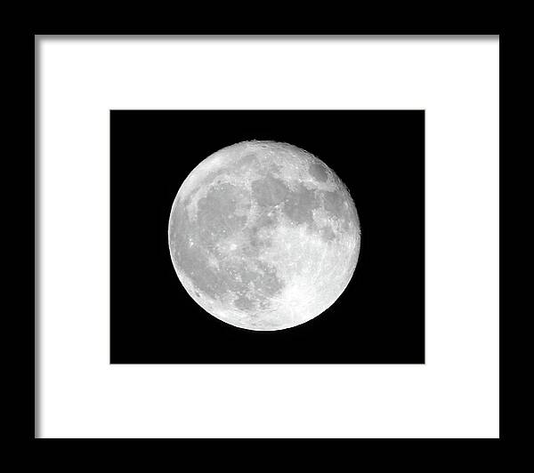  Framed Print featuring the photograph Silvery Moon by John Parry