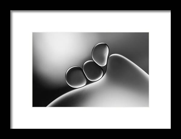 Graphic Framed Print featuring the photograph Silvery Shapes by Jacqueline Hammer