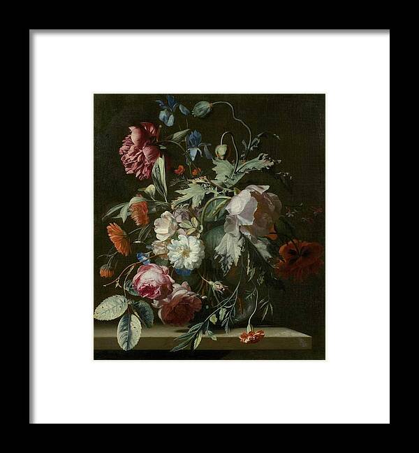 Flower Framed Print featuring the painting Simon Pietersz Verelst 1633-1721, Floral Still Life by Simon Pietersz Verelst