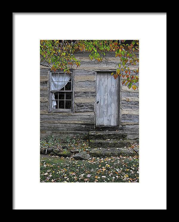 Log Cabin Framed Print featuring the photograph Simpler Times by Randall Dill
