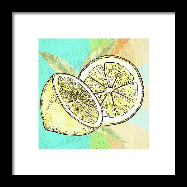 Simply Lemonade 5 Framed Print featuring the mixed media Simply Lemonade 5 by Lightboxjournal