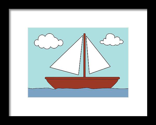 The Simpsons Framed Print featuring the digital art Simpsons Boat Picture by Dennson Creative