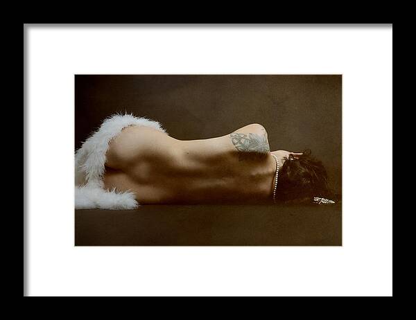 Fine Art Nude Framed Print featuring the photograph Sine Wave by Olga Mest