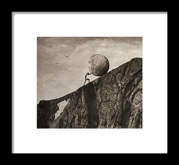 Mythology Framed Print featuring the photograph Sisyphus by Jeffrey Hummel