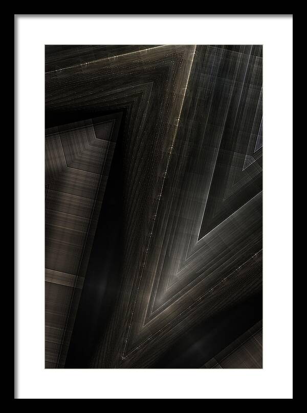 Pattern Framed Print featuring the digital art Sitorian Metal Z by Rolando Burbon