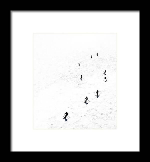 Skiing Framed Print featuring the photograph Ski Slope by Richard Newstead