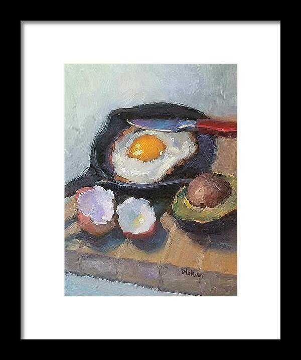 Impressionism Framed Print featuring the painting Skillet breakfast by Jeff Dickson