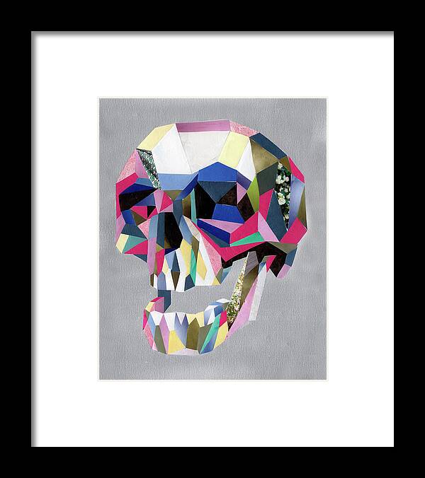 Skull Framed Print featuring the mixed media Skull by Artpoptart