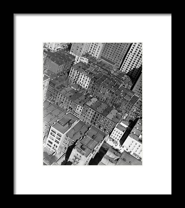 1930-1939 Framed Print featuring the photograph Skyline View, 52nd Street by The New York Historical Society