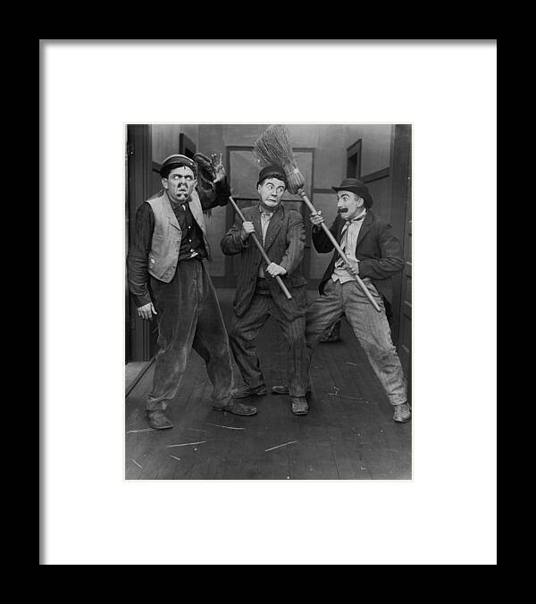 1910-1919 Framed Print featuring the photograph Slapstick Antics by American Stock Archive