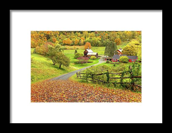 Farm Framed Print featuring the photograph Sleepy Hollow Farm in Autumn by Rod Best