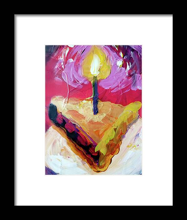 Pie Framed Print featuring the painting Slice of Pie by Tilly Strauss
