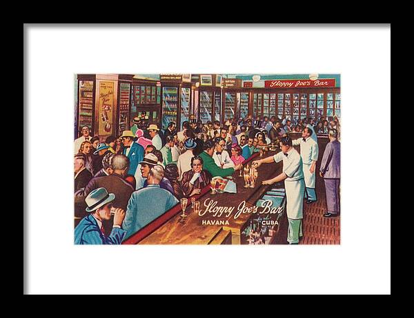 People Framed Print featuring the photograph Sloppy Joes Bar, Havana, Cuba, 1951 by Print Collector People Framed Print featuring the photograph Sloppy Joes Bar, Havana, Cuba, 1951 by Print Collector