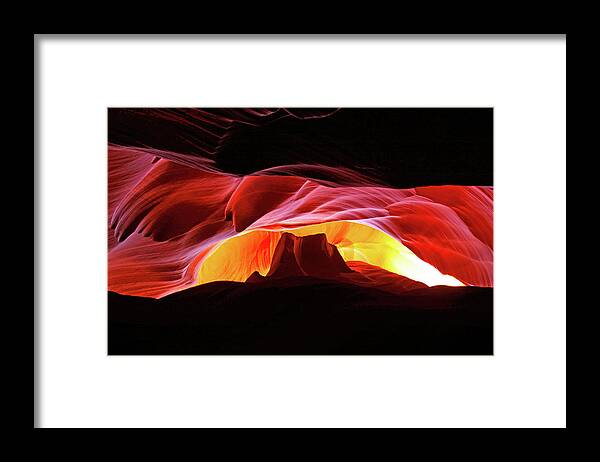 Antelope Canyon Framed Print featuring the photograph Slot Canyon Mountain by Dawn Richards