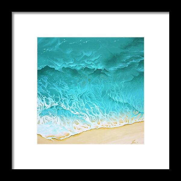 Surf Framed Print featuring the painting Slow Rollers by William Love