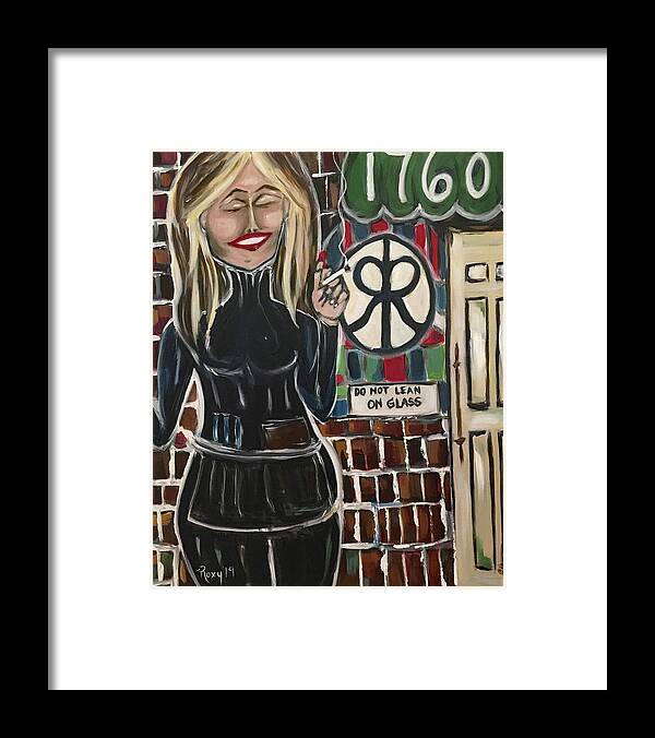 Bartender Framed Print featuring the painting Smoke Break by Roxy Rich