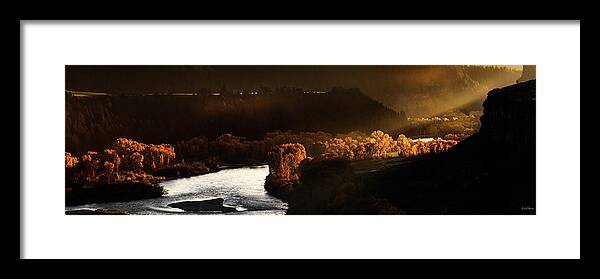 Idaho Scenics Framed Print featuring the photograph Snake River Canyon by Leland D Howard