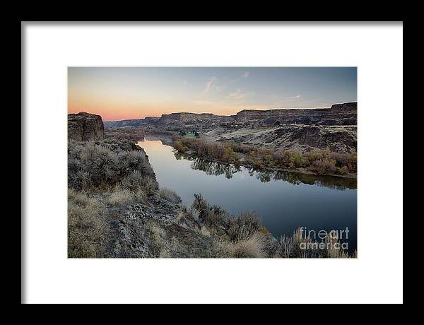 Idaho Framed Print featuring the photograph Snake River Dawn by Idaho Scenic Images Linda Lantzy