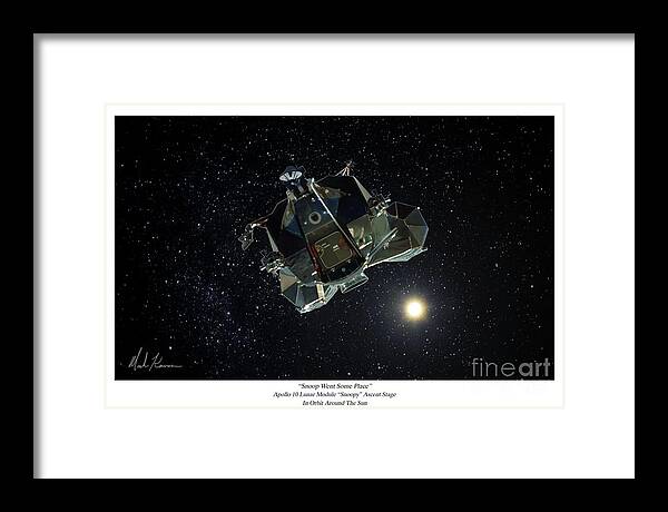 Apollo 10 Framed Print featuring the digital art Snoop Went Some Place by Mark Karvon