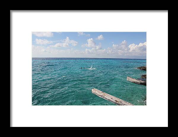 Tropical Vacation Framed Print featuring the photograph Snorkeling by Ruth Kamenev