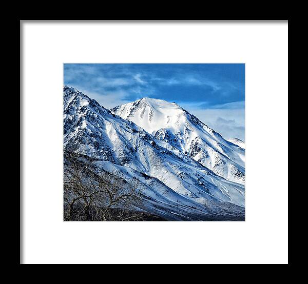 Snow Framed Print featuring the photograph Snow Capped Mountains by David Zumsteg