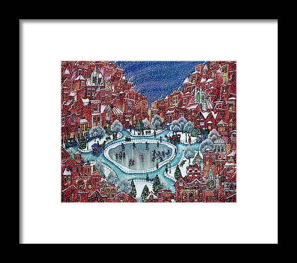 Snow City B Framed Print featuring the painting Snow City B by Bill Bell