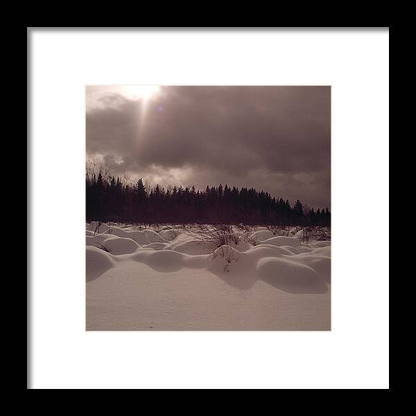 Snow Framed Print featuring the photograph Snow Field by Robert Natkin