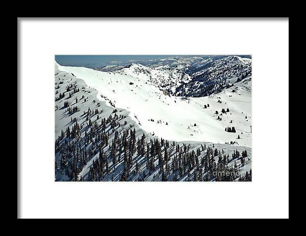 Snowbird Framed Print featuring the photograph Snowbird Baldy Ridgeline by Adam Jewell