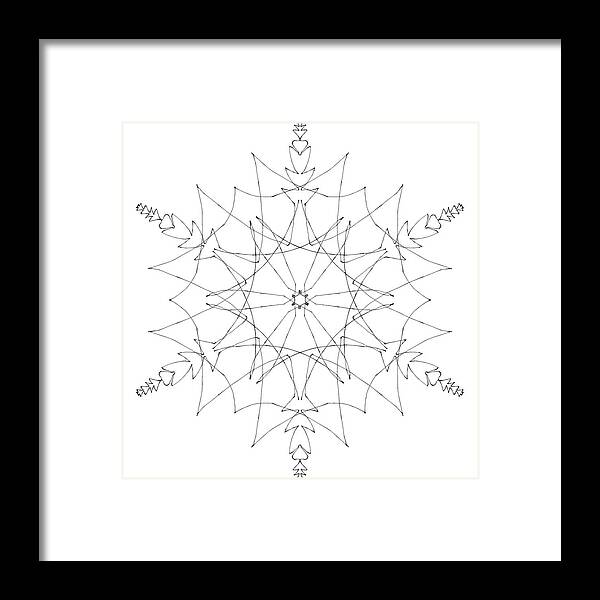 Snowflake 7 Framed Print featuring the digital art Snowflake 7 by Natalia Rudzina