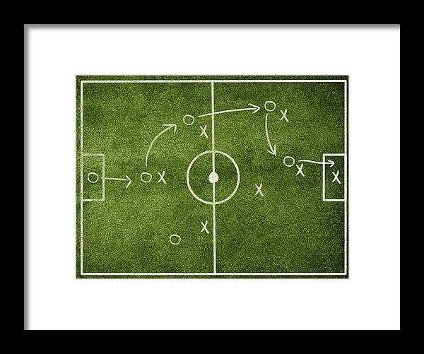 Rectangle Framed Print featuring the photograph Soccer Strategy by Goldmund