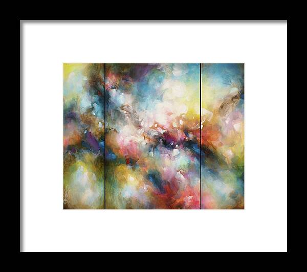 Abstract Framed Print featuring the painting Soft by Michael Lang