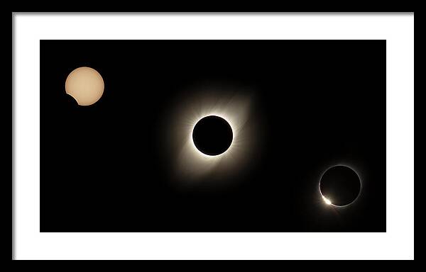 Eclipse Framed Print featuring the photograph Solar Eclipse Chile by Erika Valkovicova