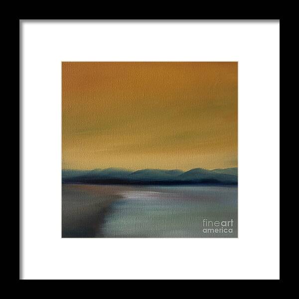 Landscape Framed Print featuring the painting Somber Day by Michelle Abrams
