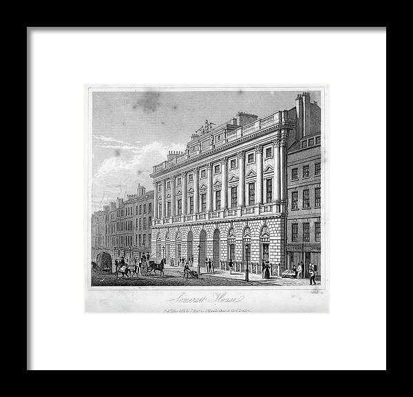 The Strand Framed Print featuring the digital art Somerset House by Duncan1890