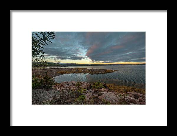Somes Sound Sunset Framed Print featuring the photograph Somes Sound Sunset by Rick Hartigan
