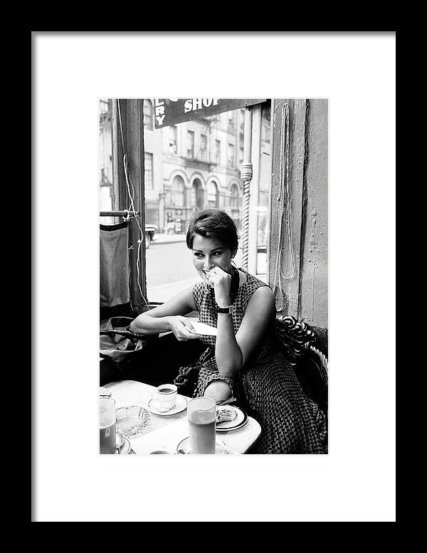 Sophia Loren Framed Print featuring the digital art Sophia Loren by Peter Stackpole