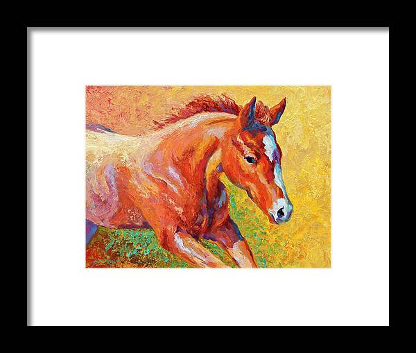 Horse Framed Print featuring the painting Sorrel Filly by Marion Rose