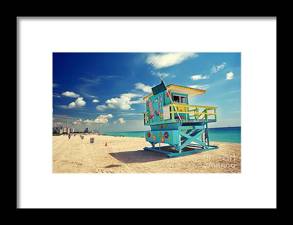 Usa Framed Print featuring the photograph South Beach In Miami Florida by S.borisov