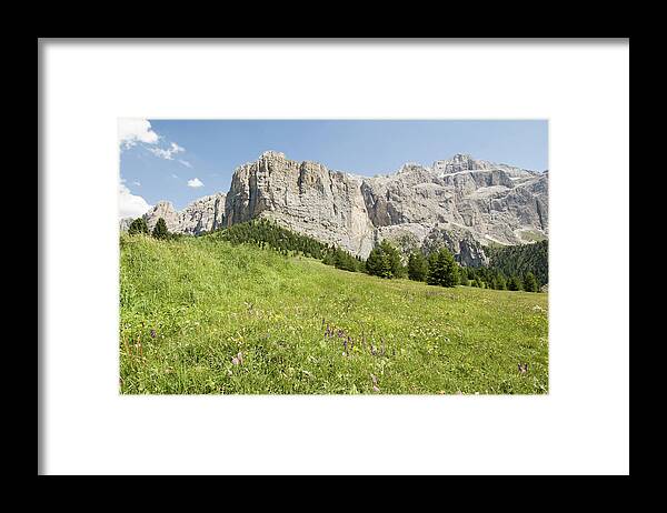 Eco Tourism Framed Print featuring the photograph South Tyrol Mountain Range by Hiphunter