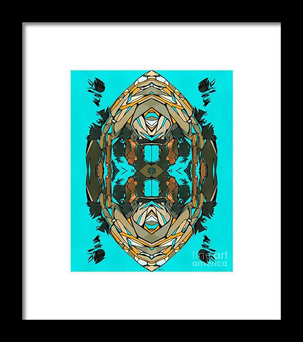Abstract Art Framed Print featuring the digital art Southwest Abstract by Diana Rajala