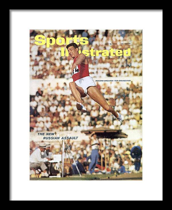 Magazine Cover Framed Print featuring the photograph Soviet Union Igor Ter-uvanesyan, 1960 Summer Olympics Sports Illustrated Cover by Sports Illustrated