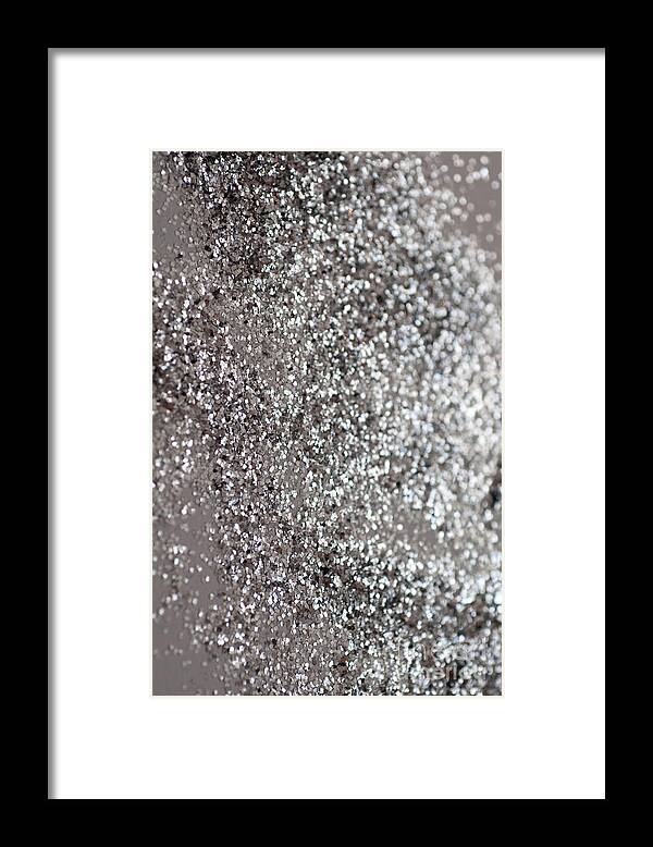 Color Framed Print featuring the photograph Sparkling SILVER Lady Glitter #1 #decor #art by Anitas and Bellas Art