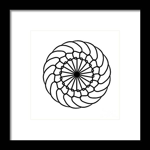 Spiral Framed Print featuring the digital art Spiral Graphic Design by Delynn Addams