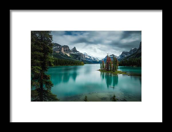 Landscape Framed Print featuring the photograph Spirit Island by Alex Zhao