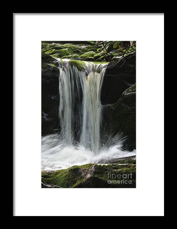 Waterfall Framed Print featuring the photograph Splashing Waterfall by Phil Perkins