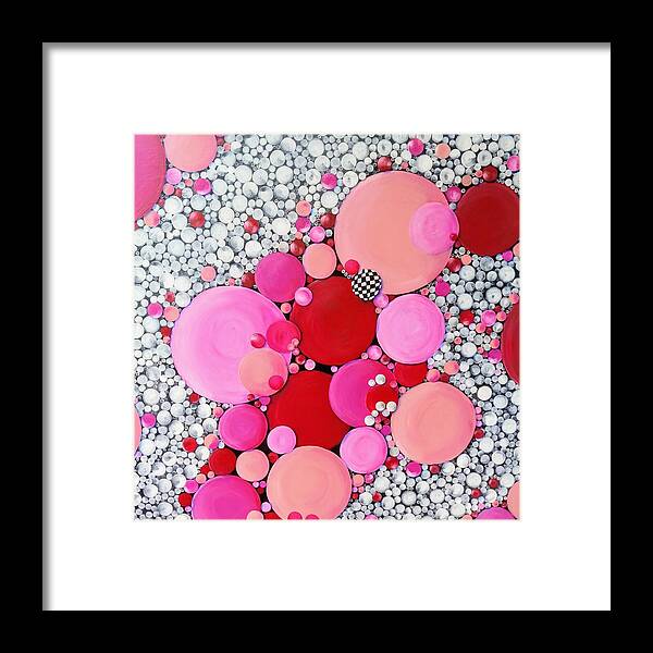 Dot Art Framed Print featuring the painting Spot Check by Teresa Fry