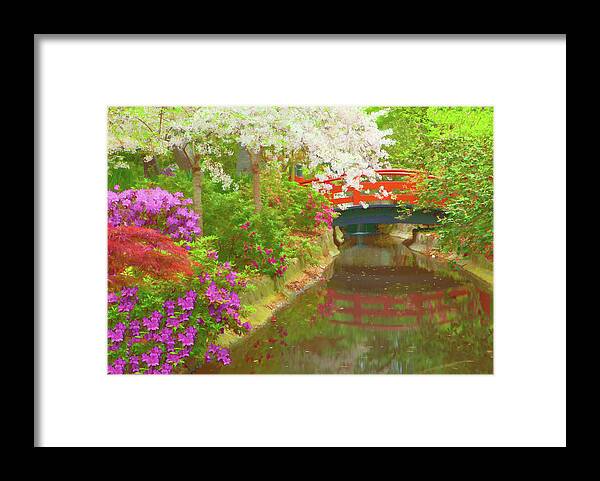 Descanso Framed Print featuring the photograph Spring at Descanso Gardens - La Canada California by Ram Vasudev