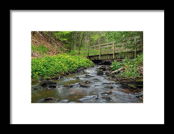 Footsore Fotography Framed Print featuring the photograph Spring at Munising Creek by Gary McCormick