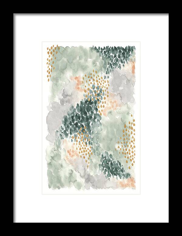 Abstract Framed Print featuring the painting Spring Blooms II by Laura Marshall
